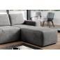 Canapé d'angle convertible - SIDNEY VELOURS - en tissu Luxe - 5/6 places, gris foncé, angle droit (vu de face)