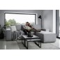 Canapé d'angle convertible - SIDNEY VELOURS - en tissu Luxe - 5/6 places, gris foncé, angle droit (vu de face)
