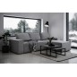 Canapé d'angle convertible - SIDNEY VELOURS - en tissu Luxe - 5/6 places, gris foncé, angle droit (vu de face)