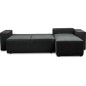 Canapé d'angle convertible - SIDNEY VELOURS - en tissu Luxe - 5/6 places, anthracite, angle droit (vu de face)