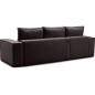 Canapé d'angle convertible - SIDNEY VELOURS - en tissu Luxe - 5/6 places, chocolat, angle droit (vu de face)