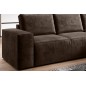 Canapé d'angle convertible - SIDNEY VELOURS - en tissu Luxe - 5/6 places, chocolat, angle droit (vu de face)