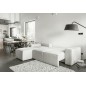 - Canapé d'angle convertible - SIDNEY VELOURS - en tissu Luxe, 5/6 places, blanc cassé, angle gauche (vu de face)