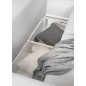 Canapé d'angle convertible - SIDNEY VELOURS - en tissu Luxe - 5/6 places, blanc cassé, angle droit (vu de face)