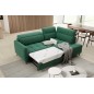 Canapé d'angle convertible en velours vert luxe 3 places BARTOLI, angle droit (vu de face) Canapé d'angle convertible en velours vert luxe 3 places BARTOLI, angle droit (vu de face)