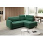 Canapé d'angle convertible en velours vert luxe 3 places BARTOLI, angle droit (vu de face) Canapé d'angle convertible en velours vert luxe 3 places BARTOLI, angle droit (vu de face)