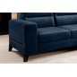 Canapé d'angle convertible - CASTA VELOURS - en tissu Luxe, bleu, 5/6 places, angle droit (vu de face)