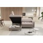 Canapé d'angle convertible en velours beige luxe 3 places BARTOLI, angle gauche (vu de face) Canapé d'angle convertible en velours beige luxe 3 places BARTOLI, angle gauche (vu de face)