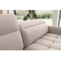 Canapé d'angle convertible en velours beige luxe 3 places BARTOLI, angle gauche (vu de face) Canapé d'angle convertible en velours beige luxe 3 places BARTOLI, angle gauche (vu de face)