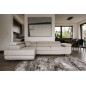 - Canapé d'angle convertible en tissu luxe 5 places, ANNECY, couleur beige clair, angle gauche - Canapé d'angle convertible en tissu luxe 5 places, ANNECY, couleur beige clair, angle gauche