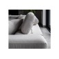 Canapé d'angle convertible en tissu luxe 5 places, ANNECY, couleur gris clair, angle gauche Canapé d'angle convertible en tissu luxe 5 places, ANNECY, couleur gris clair, angle gauche
