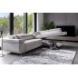 Canapé d'angle convertible en tissu luxe 5 places, ANNECY, couleur gris clair, angle droit Canapé d'angle convertible en tissu luxe 5 places, ANNECY, couleur gris clair, angle droit