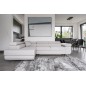 Canapé d'angle convertible en tissu luxe 5 places, ANNECY, couleur ivoire, angle gauche Canapé d'angle convertible en tissu luxe 5 places, ANNECY, couleur ivoire, angle gauche