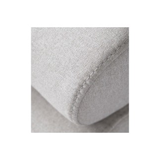Canapé d'angle convertible en tissu luxe 5 places, ANNECY, couleur ivoire, angle droit (vu de face)