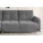 Canapé d'angle convertible en tissu velours luxe, rangement - gris, angle gauche (vu de face), ROXANE VELOURS, 4 places