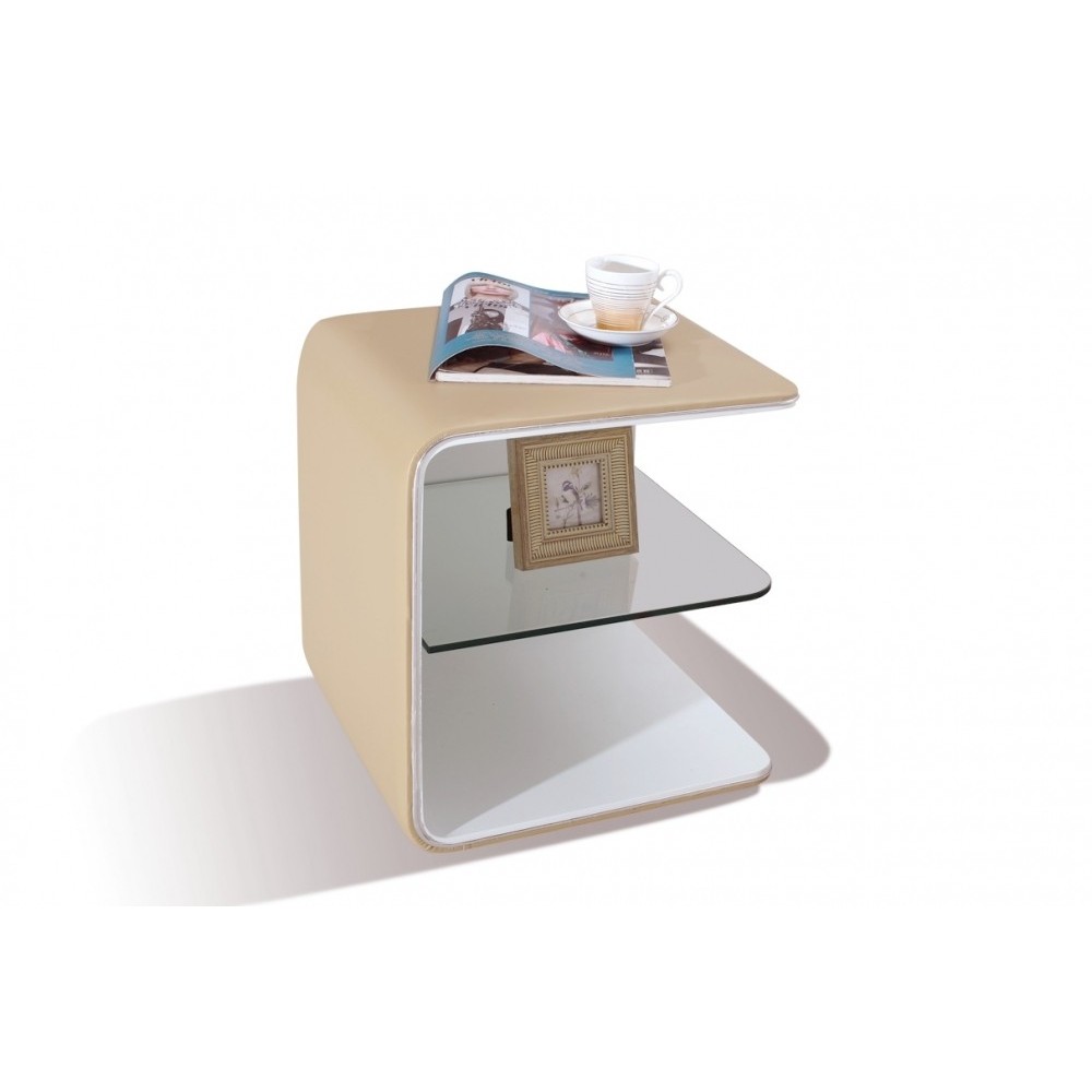 Chevet de qualité supérieure ELVIN, beige (gauche)
