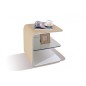 Chevet de qualité supérieure ELVIN, beige (gauche)