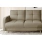 Canapé d'angle convertible en tissu velours luxe, rangement - BEIGE, angle droit (vu de face), ROXANE VELOURS, 4 places