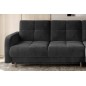 Canapé d'angle convertible en tissu velours luxe, rangement - gris foncé, angle droit (vu de face), ROXANE VELOURS, 4 places