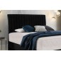 Ensemble lit + sommier + matelas tissu velours noir - 180x200 cm- BLASIO de VENESETTI
