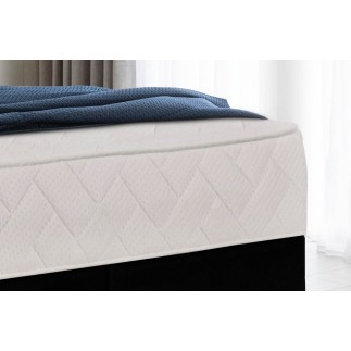 Ensemble lit + sommier + matelas en tissu velours noir - 140x200 cm - BLASIO de VENESETTI