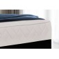 Ensemble lit + sommier + matelas en tissu velours noir - 140x200 cm - BLASIO de VENESETTI
