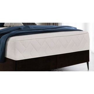 Ensemble lit + sommier + matelas tissu velours chocolat - 140x200 cm - BLASIO de VENESETTI