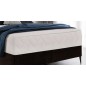 Ensemble lit + sommier + matelas tissu velours chocolat - 140x200 cm - BLASIO de VENESETTI