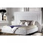Lit en cuir italien de luxe PALACE, blanc, 140x190
