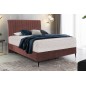 Ensemble lit + sommier + matelas BLASIO de VENESETTI - velours rose pale- 140x200 cm