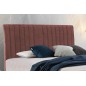 Ensemble lit + sommier + matelas BLASIO de VENESETTI - velours rose pale- 140x200 cm