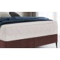 Ensemble lit + sommier + matelas BLASIO de VENESETTI - velours rose pale - 160x200 cm