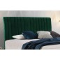 Ensemble lit + sommier + matelas BLASIO de VENESETTI - velours vert foncé - 160x200 cm
