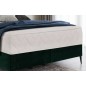 Ensemble lit + sommier + matelas BLASIO de VENESETTI - velours vert foncé - 160x200 cm