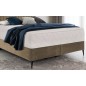 Ensemble lit + sommier + matelas tissu velours beige - 140x200 cm - BLASIO de VENESETTI