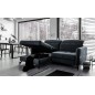 Canapé d'angle convertible en velours gris foncé luxe 3-4 places LORO, angle gauche (vu de face) Canapé d'angle convertible en velours gris foncé luxe 3-4 places LORO, angle gauche (vu de face)