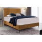 Ensemble lit + sommier + matelas en tissu velours cuivre - 140x200 cm - BLASIO de VENESETTI