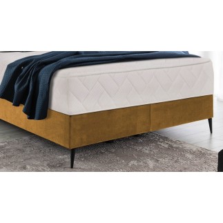 Ensemble lit + sommier + matelas en tissu velours cuivre - 140x200 cm - BLASIO de VENESETTI