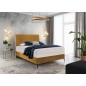 Ensemble lit + sommier + matelas en tissu velours cuivre - 140x200 cm - BLASIO de VENESETTI