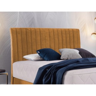 Ensemble lit + sommier + matelas tissu velours cuivre - 180x200 cm- BLASIO de VENESETTI