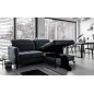 Canapé d'angle convertible en velours gris foncé luxe 3-4 places LORO, angle droit (vu de face) Canapé d'angle convertible en velours gris foncé luxe 3-4 places LORO, angle droit (vu de face)