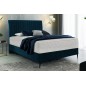 Ensemble lit + sommier + matelas tissu velours bleu foncé - 180x200 cm- BLASIO de VENESETTI