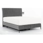 Ensemble lit + sommier + matelas tissu velours gris - 160x200 cm - BLASIO de VENESETTI