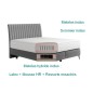 Ensemble lit + sommier + matelas tissu velours gris foncé - 160x200 cm - BLASIO de VENESETTI