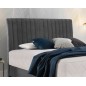 Ensemble lit + sommier + matelas tissu velours anthracite - 160x200 cm - BLASIO de VENESETTI