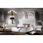Lit en cuir italien de luxe PALACE, blanc, 160x200