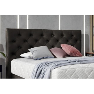 Ensemble lit + sommier + matelas - velours choco - 160x200 cm - CORSICA, Chocolat