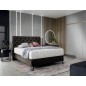 Ensemble lit + sommier + matelas - velours choco - 160x200 cm - CORSICA, Chocolat