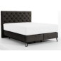 Ensemble lit + sommier + matelas - velours chocolat - 180x200 cm - CORSICA
