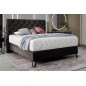 Ensemble lit + sommier + matelas - velours chocolat - 180x200 cm - CORSICA
